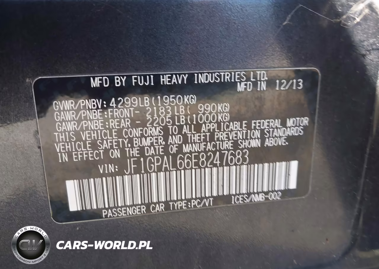 2014 Subaru Impreza 2.0I Sport Premium VIN:JF1GPAL66E8247683 - 9