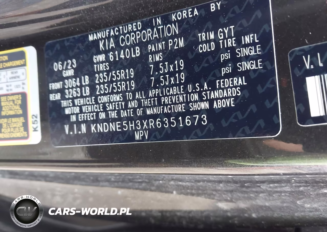 2024 Kia Carnival Mpv Sx VIN:KNDNE5H3XR6351673 - 9
