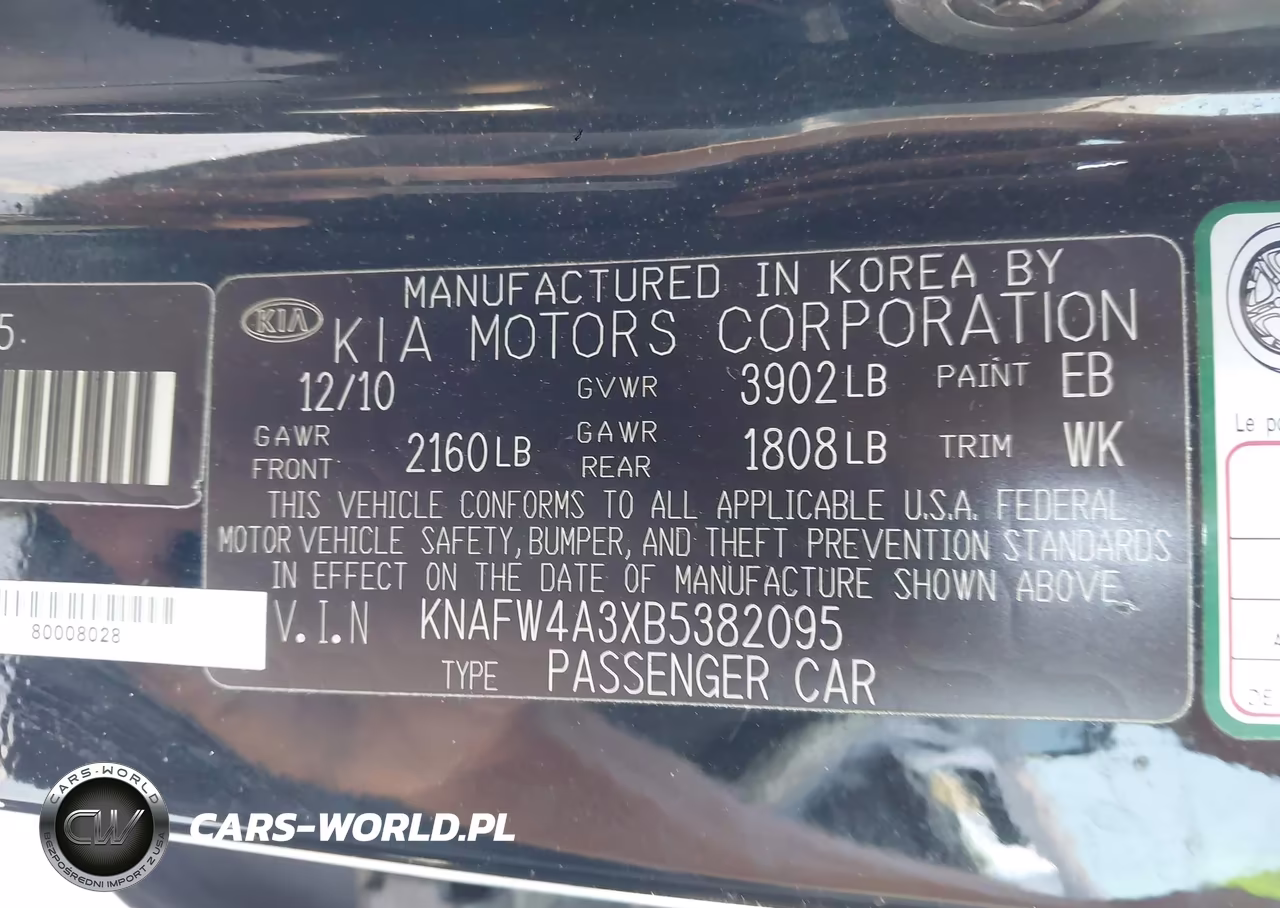 2011 Kia Forte Sx VIN:KNAFW4A3XB5382095 - 9