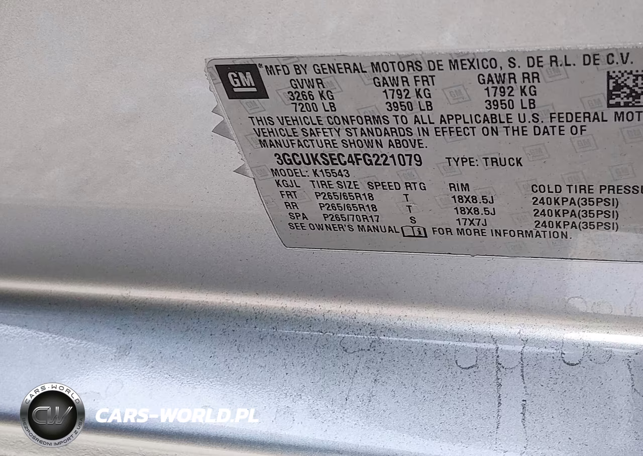 2015 Chevrolet Silverado 1500 Ltz VIN:3GCUKSEC4FG221079 - 9