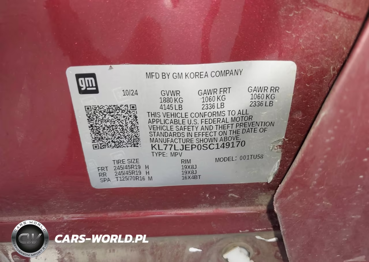 2025 Chevrolet Trax Fwd 2Rs VIN:KL77LJEP0SC149170 - 9