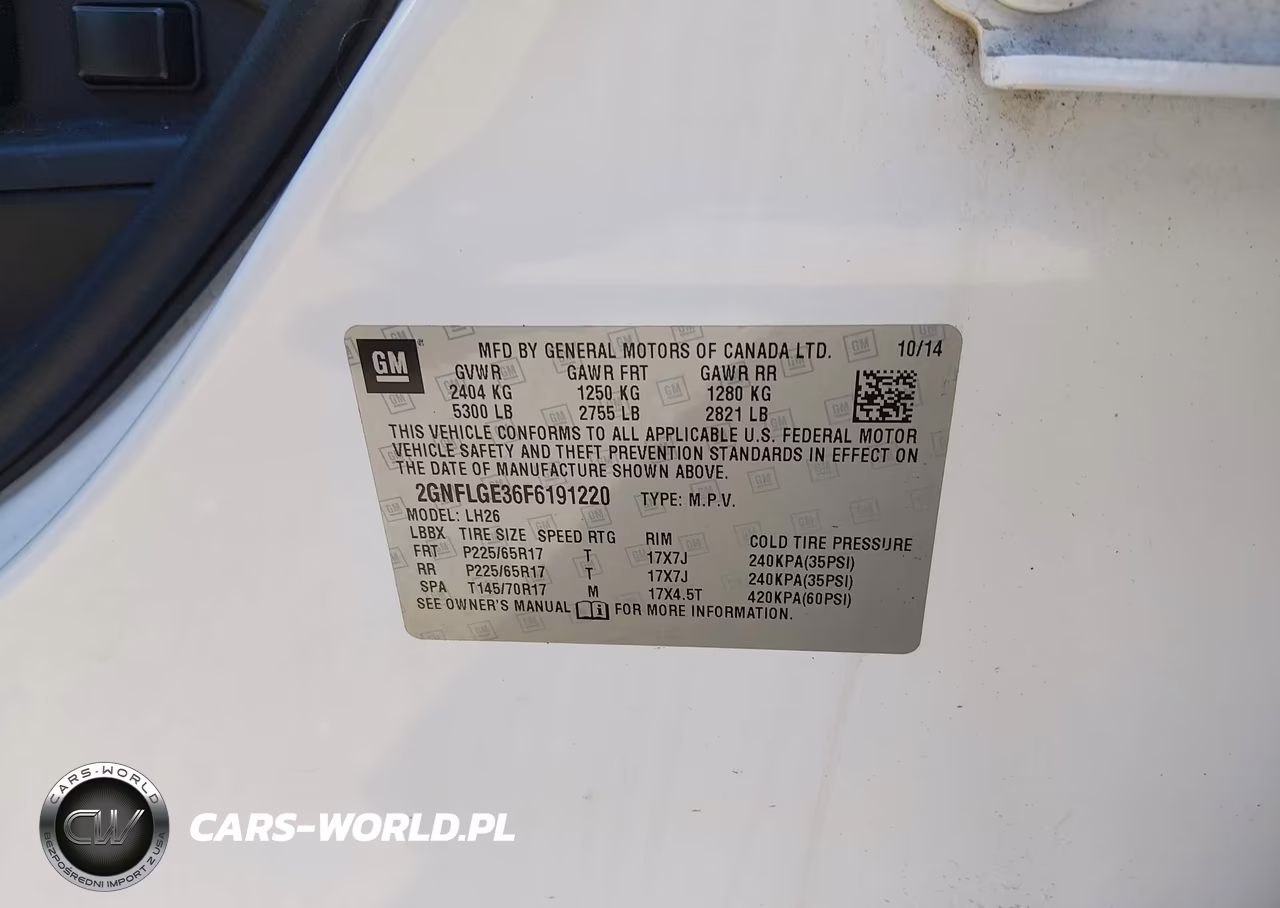2015 Chevrolet Equinox 2Lt VIN:2GNFLGE36F6191220 - 9