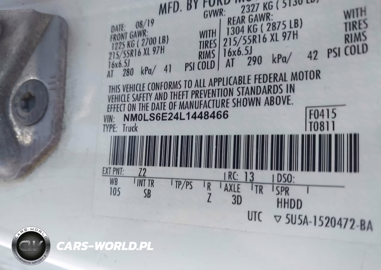 2020 Ford Transit Connect Xl VIN:NM0LS6E24L1448466 - 9