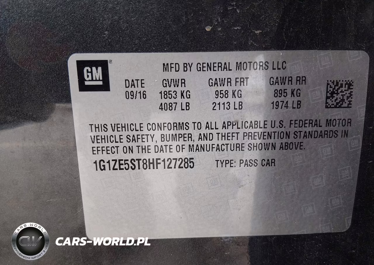 2017 Chevrolet Malibu 1Lt VIN:1G1ZE5ST8HF127285 - 9