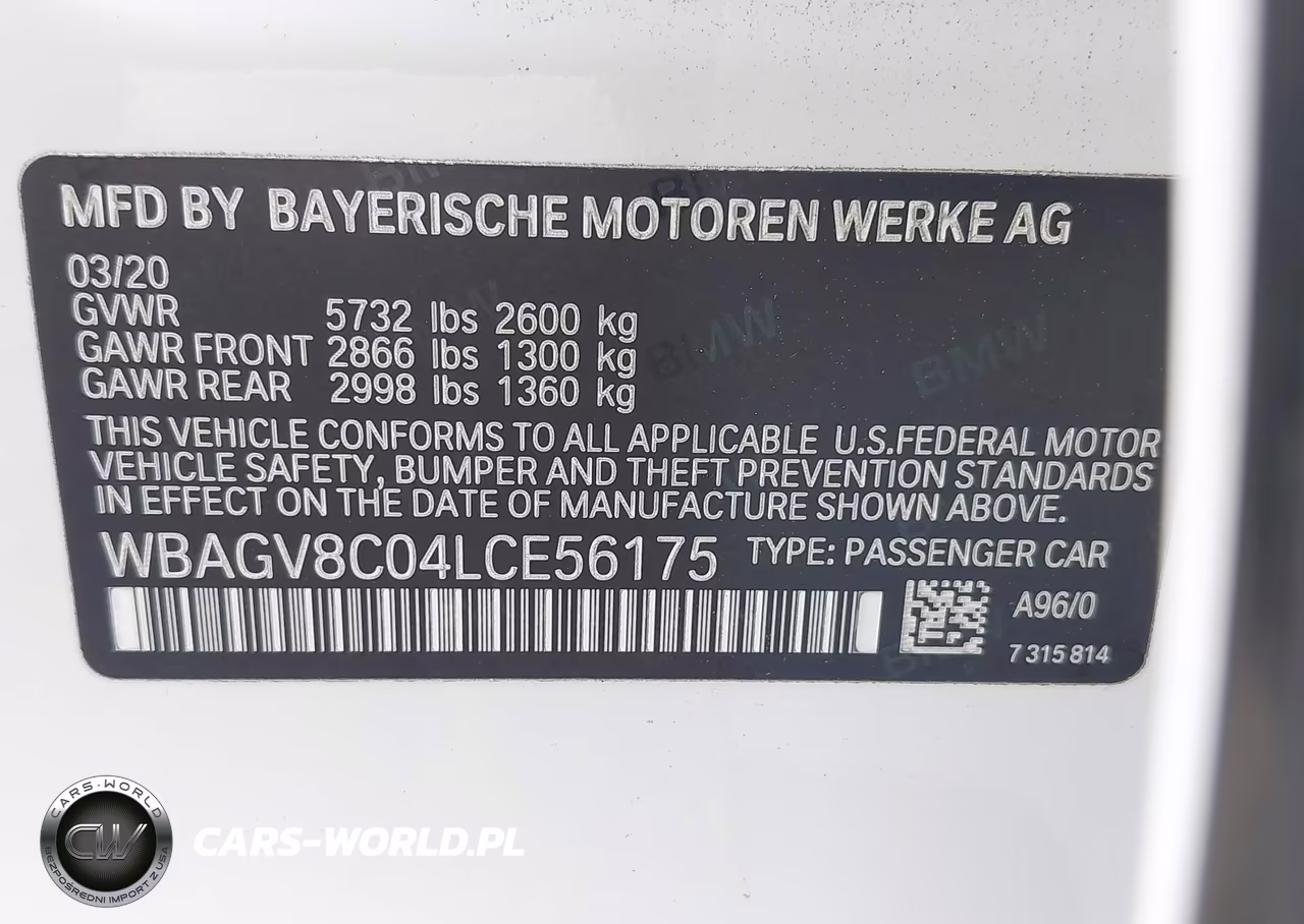 2020 BMW M850I Gtan Coupe xDrive VIN:WBAGV8C04LCE56175 - 9