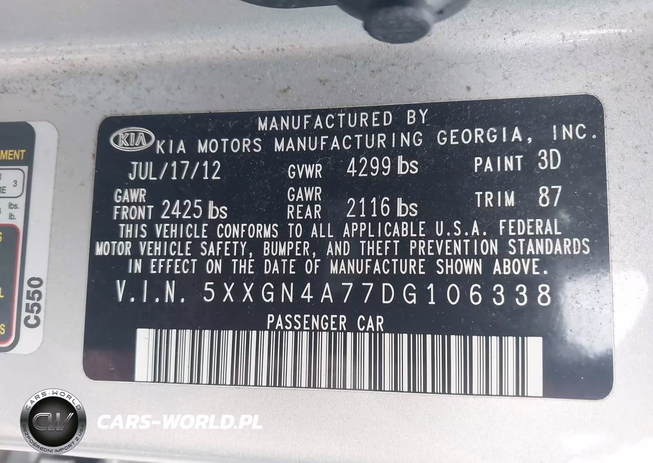 2013 Kia Optima Ex VIN:5XXGN4A77DG106338 - 9