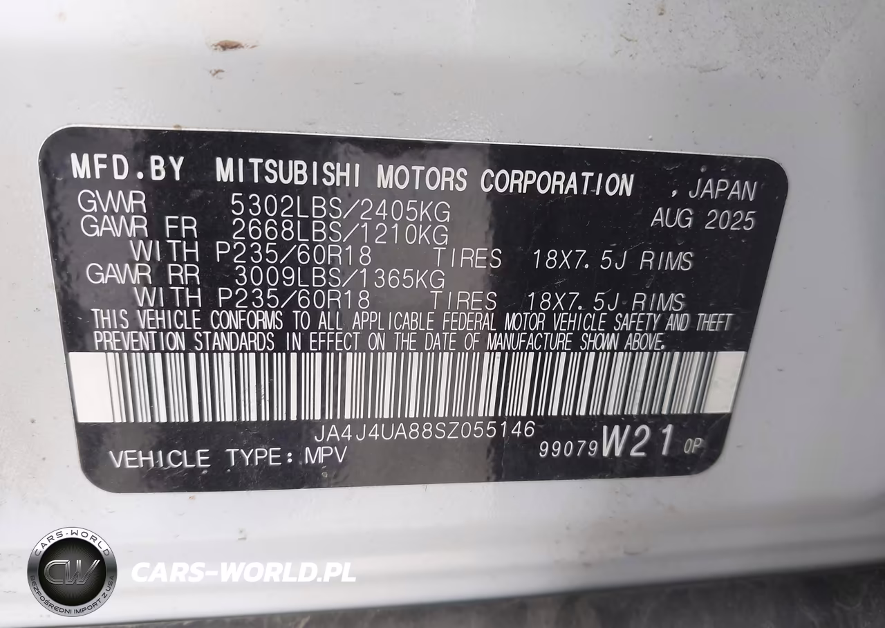 2025 Mitsubishi Outlander Es 2.5 S-Awc VIN:JA4J4UA88SZ055146 - 9