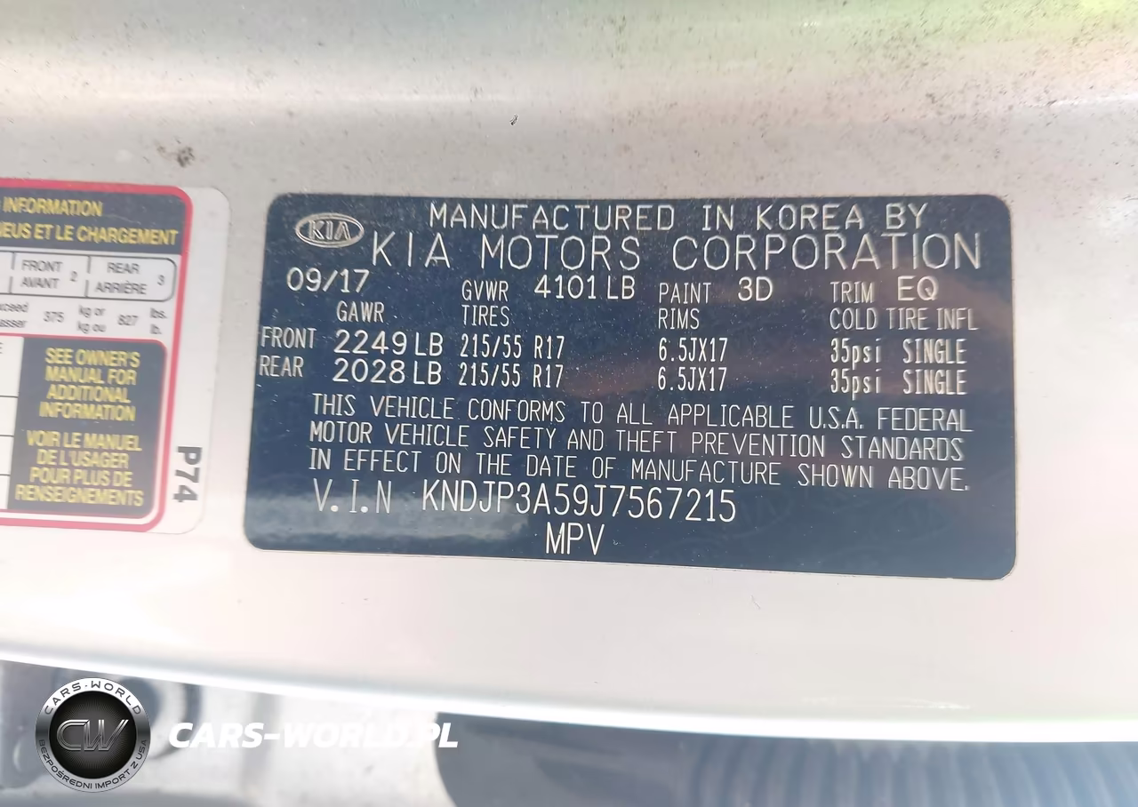 2018 Kia Soul + VIN:KNDJP3A59J7567215 - 9