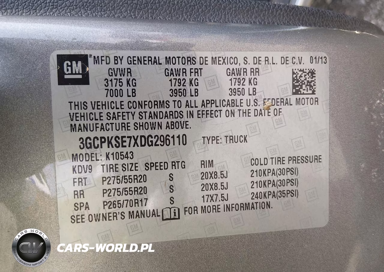 2013 Chevrolet Silverado 1500 Lt VIN:3GCPKSE7XDG296110 - 9