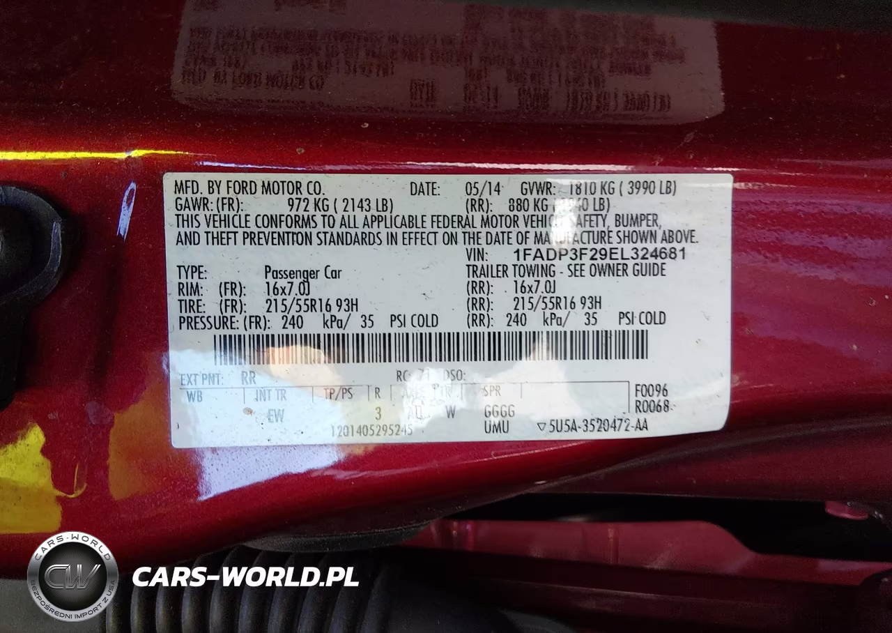 2014 Ford Focus Se VIN:1FADP3F29EL324681 - 9