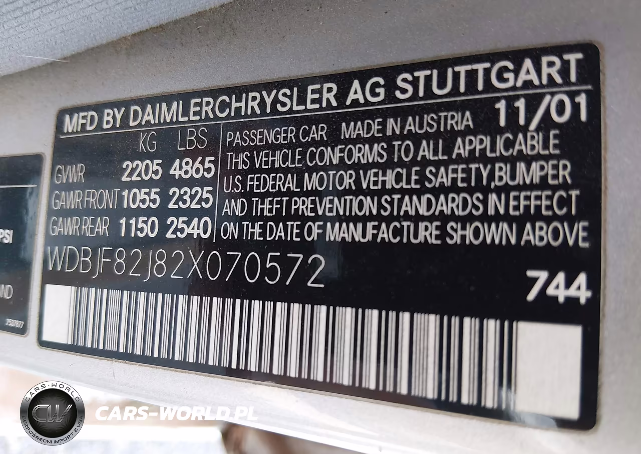 2002 Mercedes-Benz E 320 4M-4M Special Edition VIN:WDBJF82J82X070572 - 9