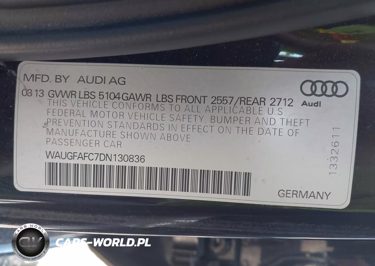2013 Audi A6 2.0T Premium VIN:WAUGFAFC7DN130836 - 9