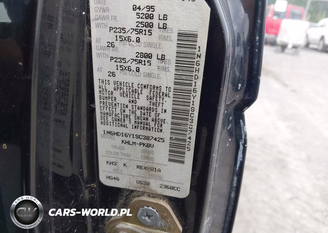 1995 Nissan Truck King Cab Se-King Cab Xe VIN:1N6HD16Y1SC387425 - 9