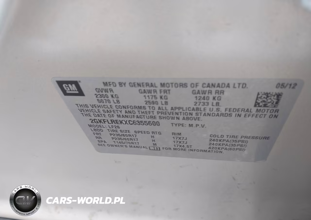 2012 GMC Terrain Sle-1 VIN:2GKFLREKXC6355600 - 9