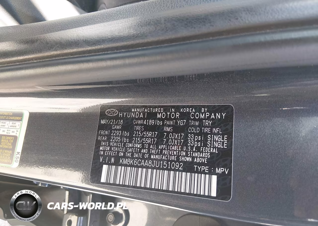 2018 Hyundai Kona Sel VIN:KM8K6CAA8JU151092 - 9