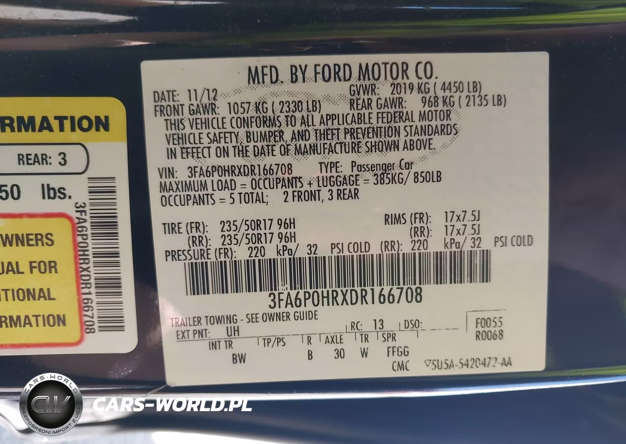 2013 Ford Fusion Se VIN:3FA6P0HRXDR166708 - 9