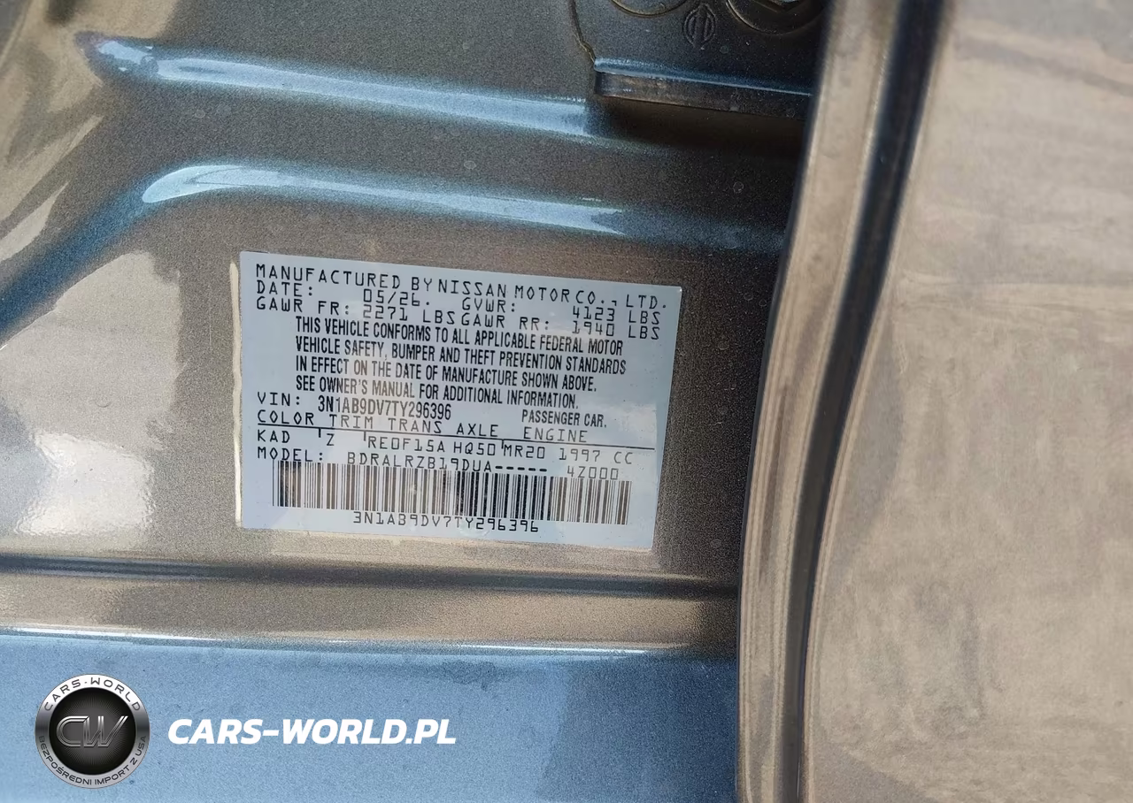 2026 Nissan Sentra Sr VIN:3N1AB9DV7TY296396 - 7