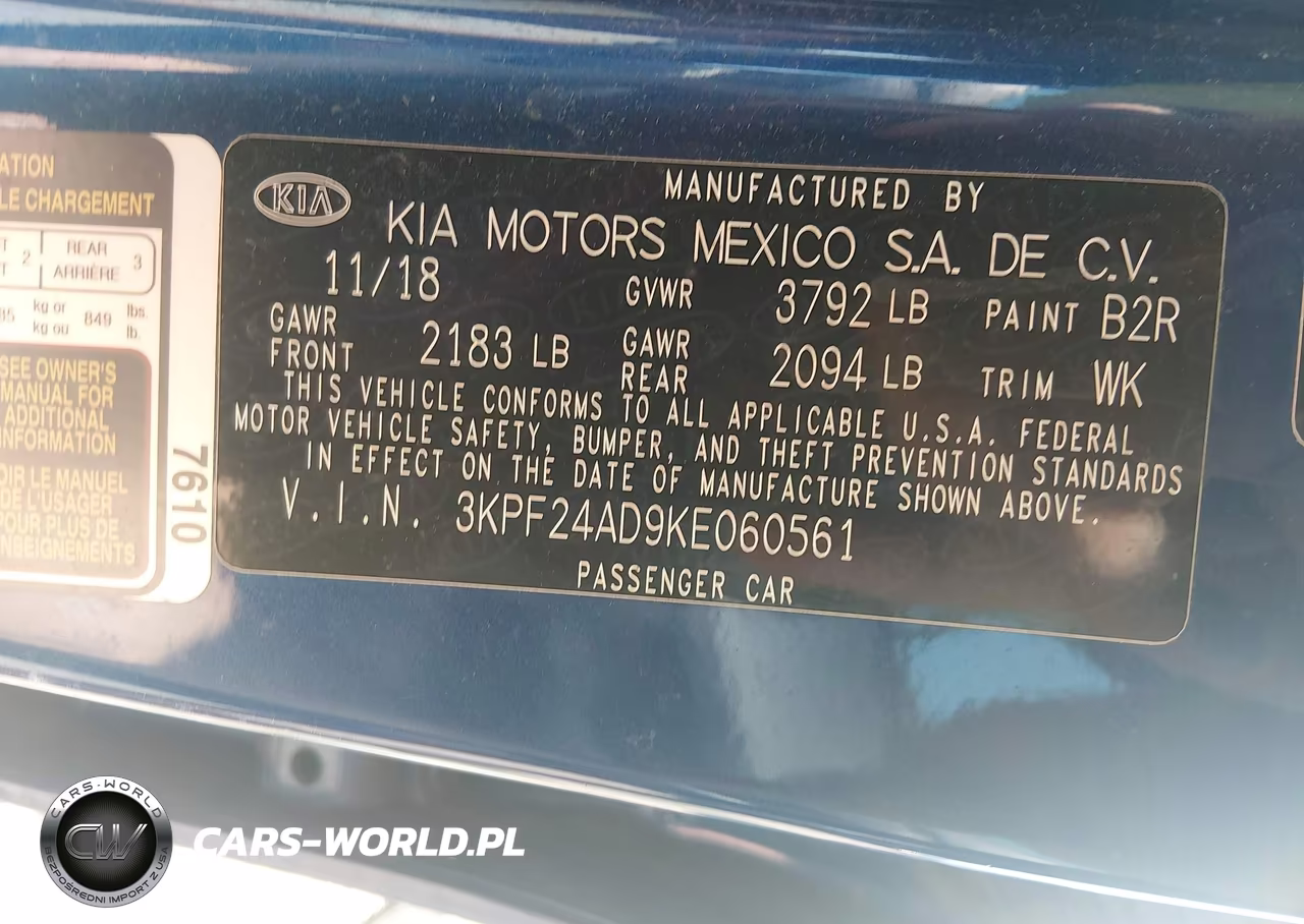 2019 Kia Forte Lxs VIN:3KPF24AD9KE060561 - 9
