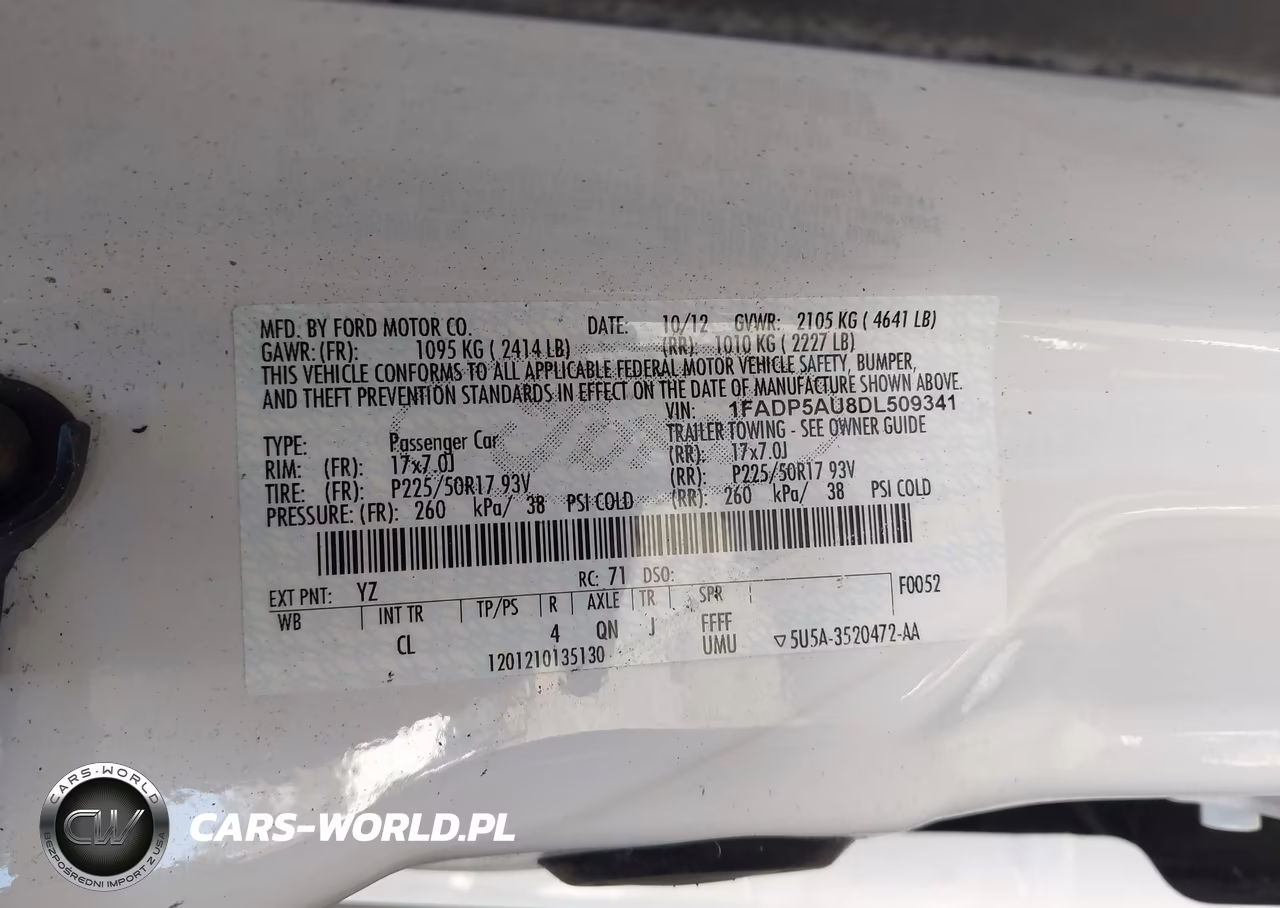2013 Ford C-Max Hybrid Se VIN:1FADP5AU8DL509341 - 9