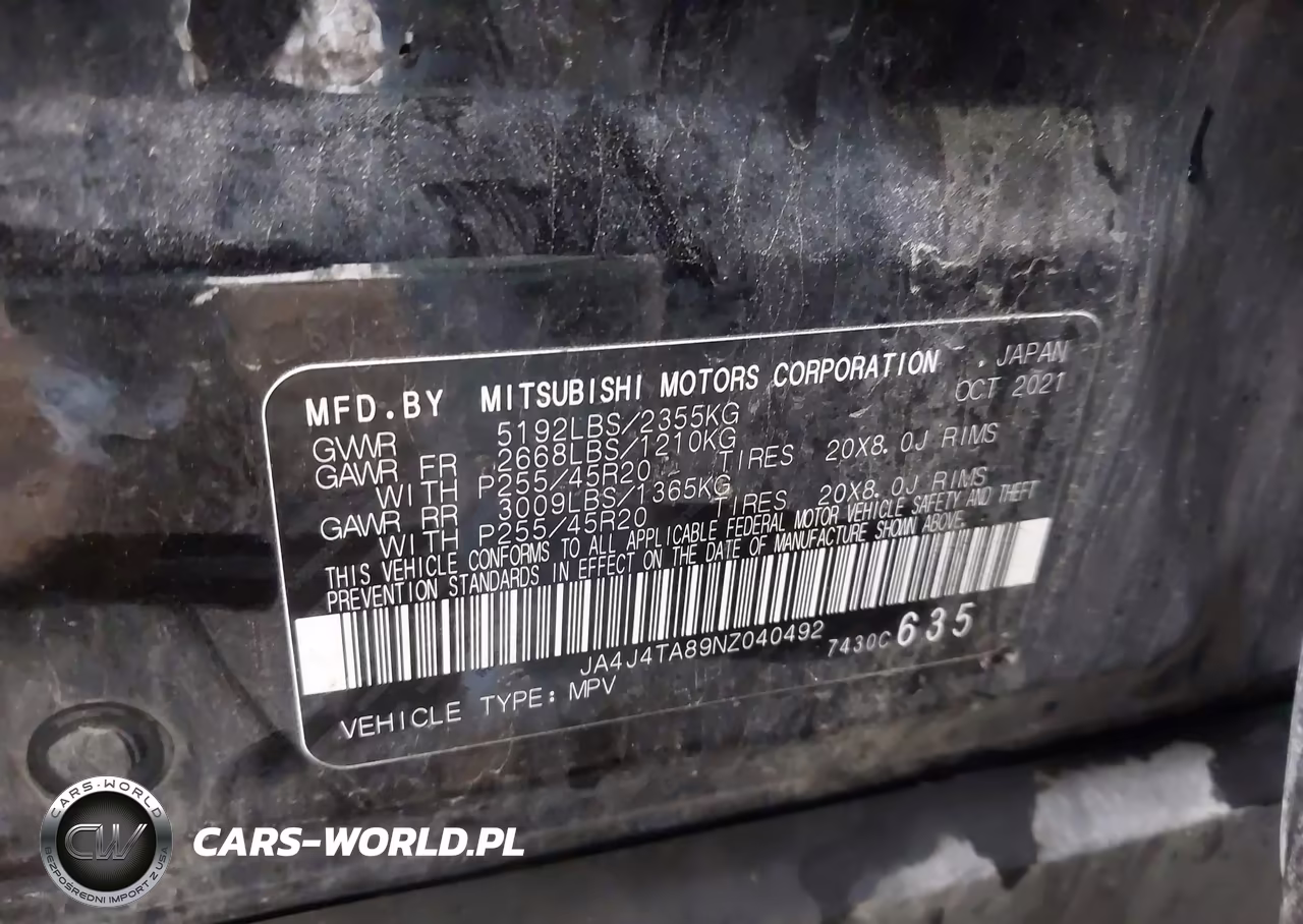 2022 Mitsubishi Outlander Es 2.5 S-Awc VIN:JA4J4TA89NZ040492 - 9