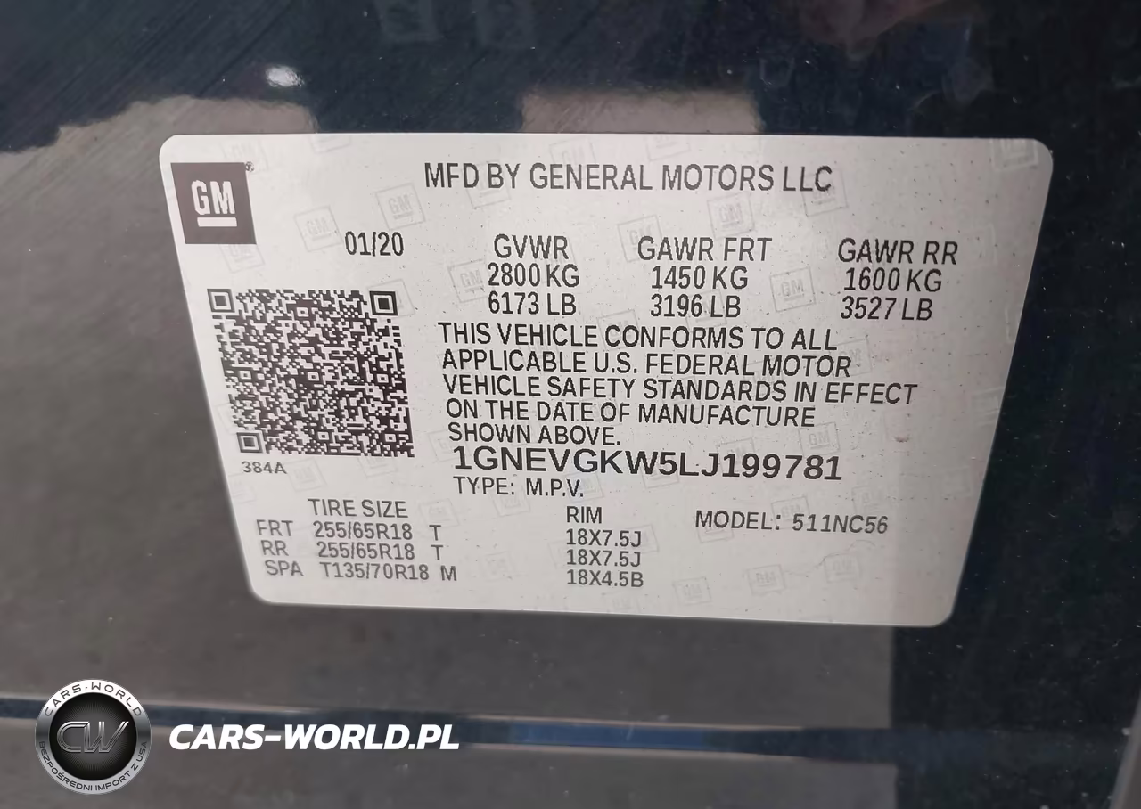 2020 Chevrolet Traverse Awd Lt Cloth VIN:1GNEVGKW5LJ199781 - 9