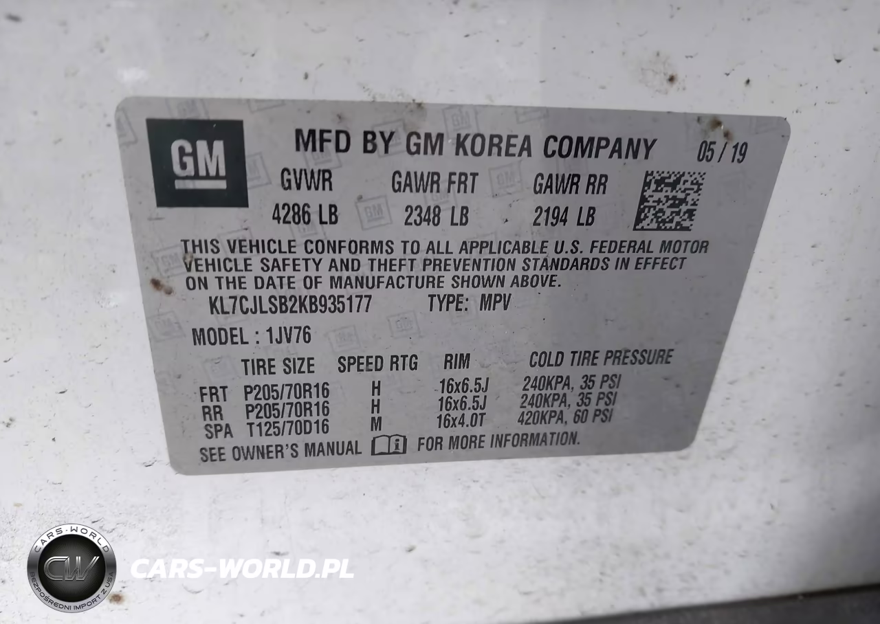 2019 Chevrolet Trax Lt VIN:KL7CJLSB2KB935177 - 9