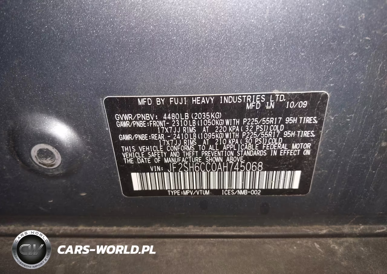 2010 Subaru Forester 2.5X Premium VIN:JF2SH6CC0AH745068 - 9