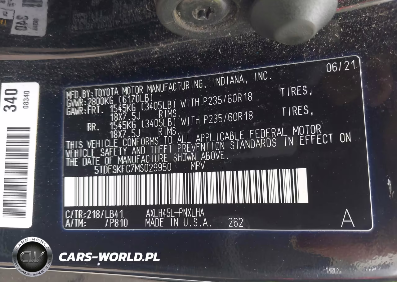 2021 Toyota Sienna Platinum VIN:5TDESKFC7MS029950 - 9