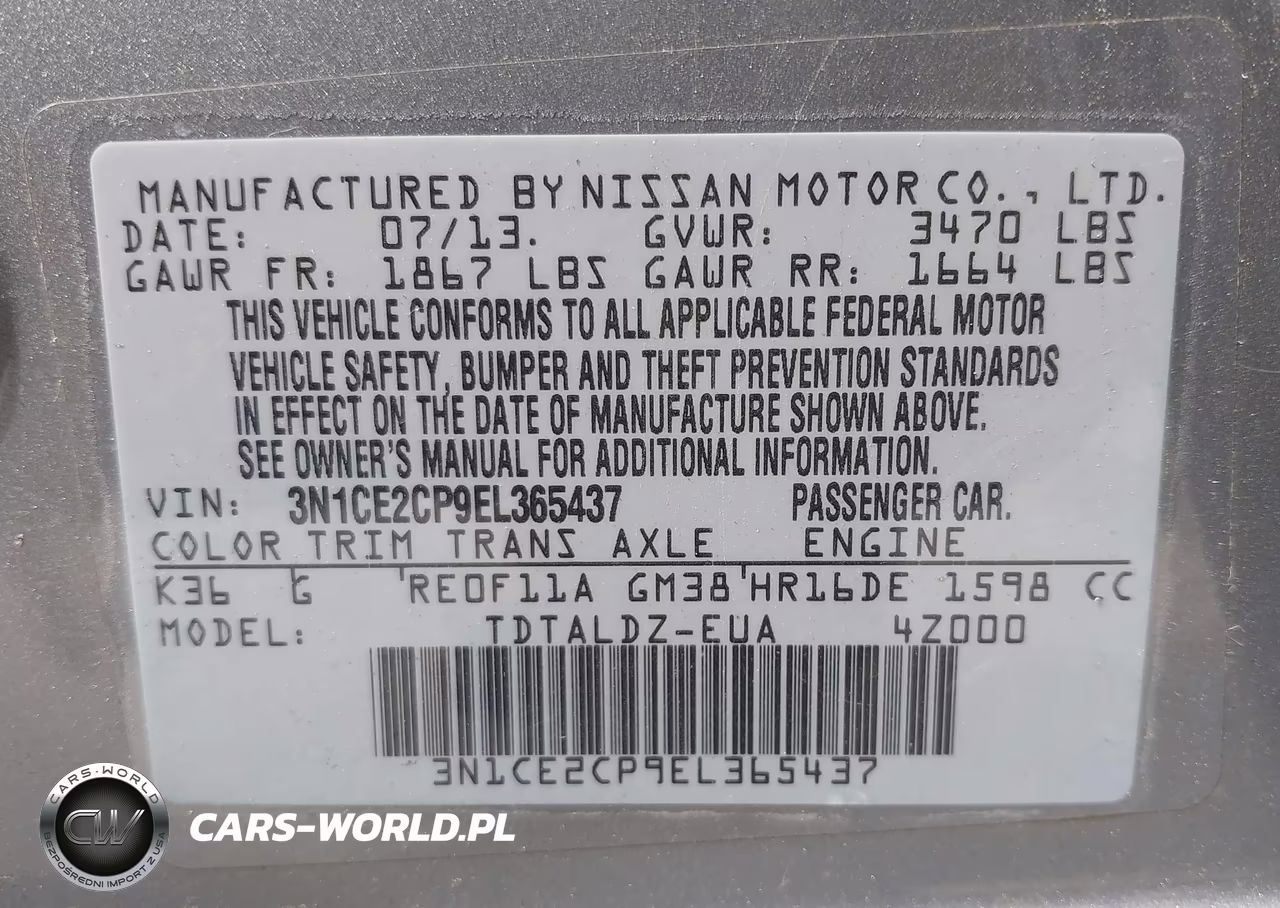 2014 Nissan Versa Note Sv VIN:3N1CE2CP9EL365437 - 9