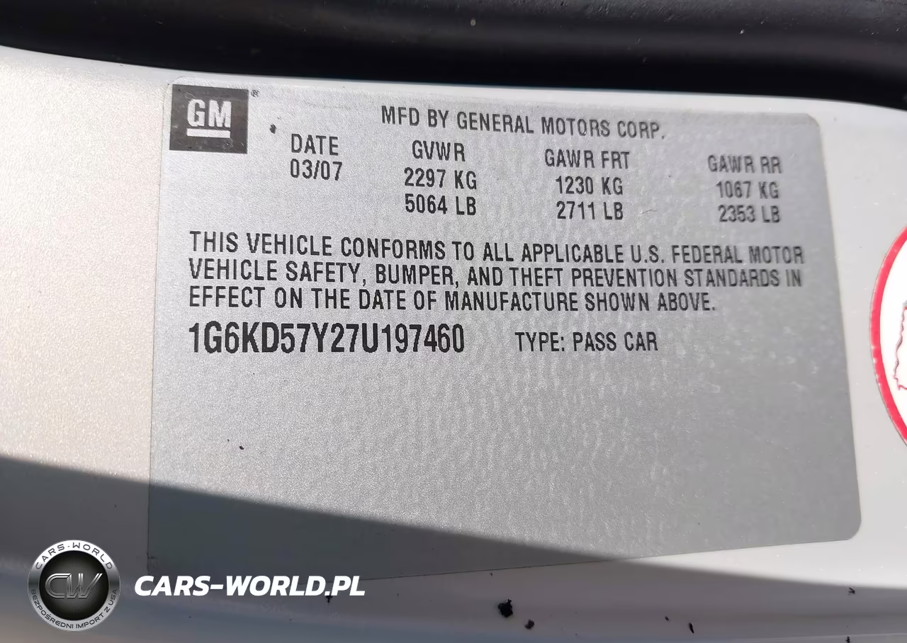 2007 Cadillac Dts Luxury I VIN:1G6KD57Y27U197460 - 9