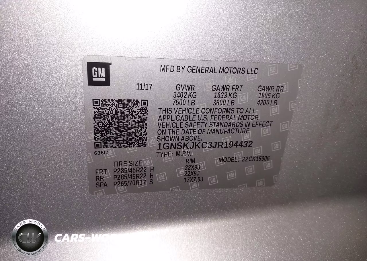 2018 Chevrolet Suburban Premier VIN:1GNSKJKC3JR194432 - 9