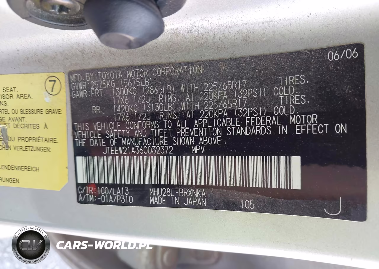 2006 Toyota Highlander Hybrid Limited V6 VIN:JTEEW21A360032372 - 9