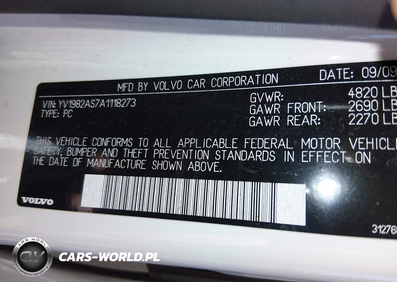2010 Volvo S80 3.2 VIN:YV1982AS7A1118273 - 9