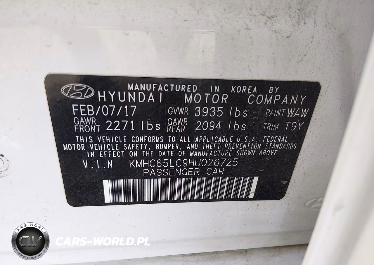2017 Hyundai Ioniq Hybrid Blue VIN:KMHC65LC9HU026725 - 9