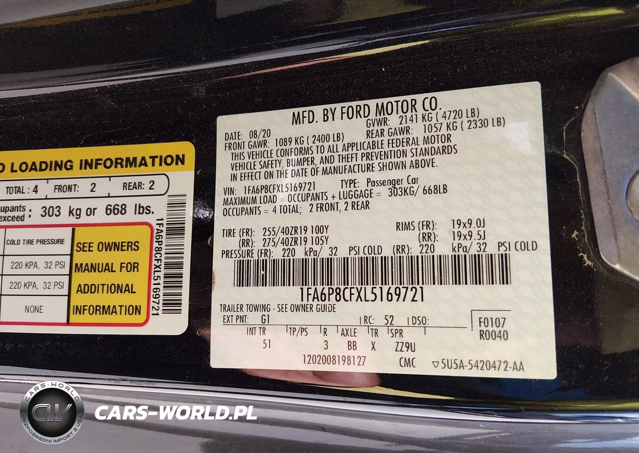 2020 Ford Mustang Gt Premium Fastback VIN:1FA6P8CFXL5169721 - 9