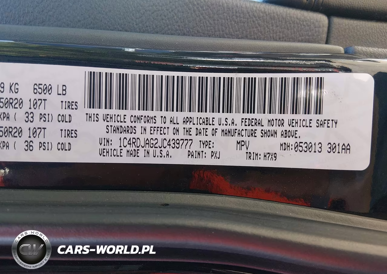 2018 Dodge Durango Sxt Awd VIN:1C4RDJAG2JC439777 - 9