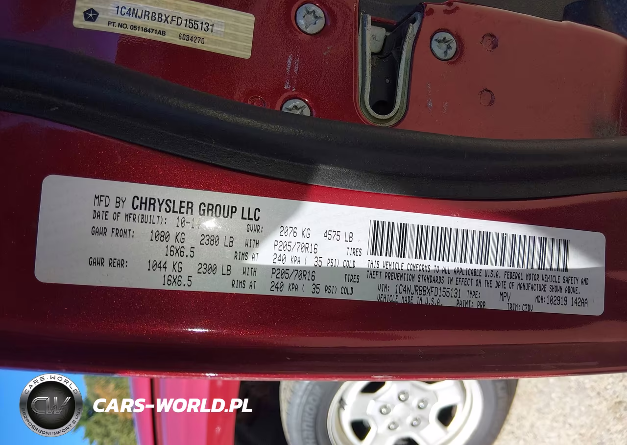 2015 Jeep Patriot Sport VIN:1C4NJRBBXFD155131 - 9