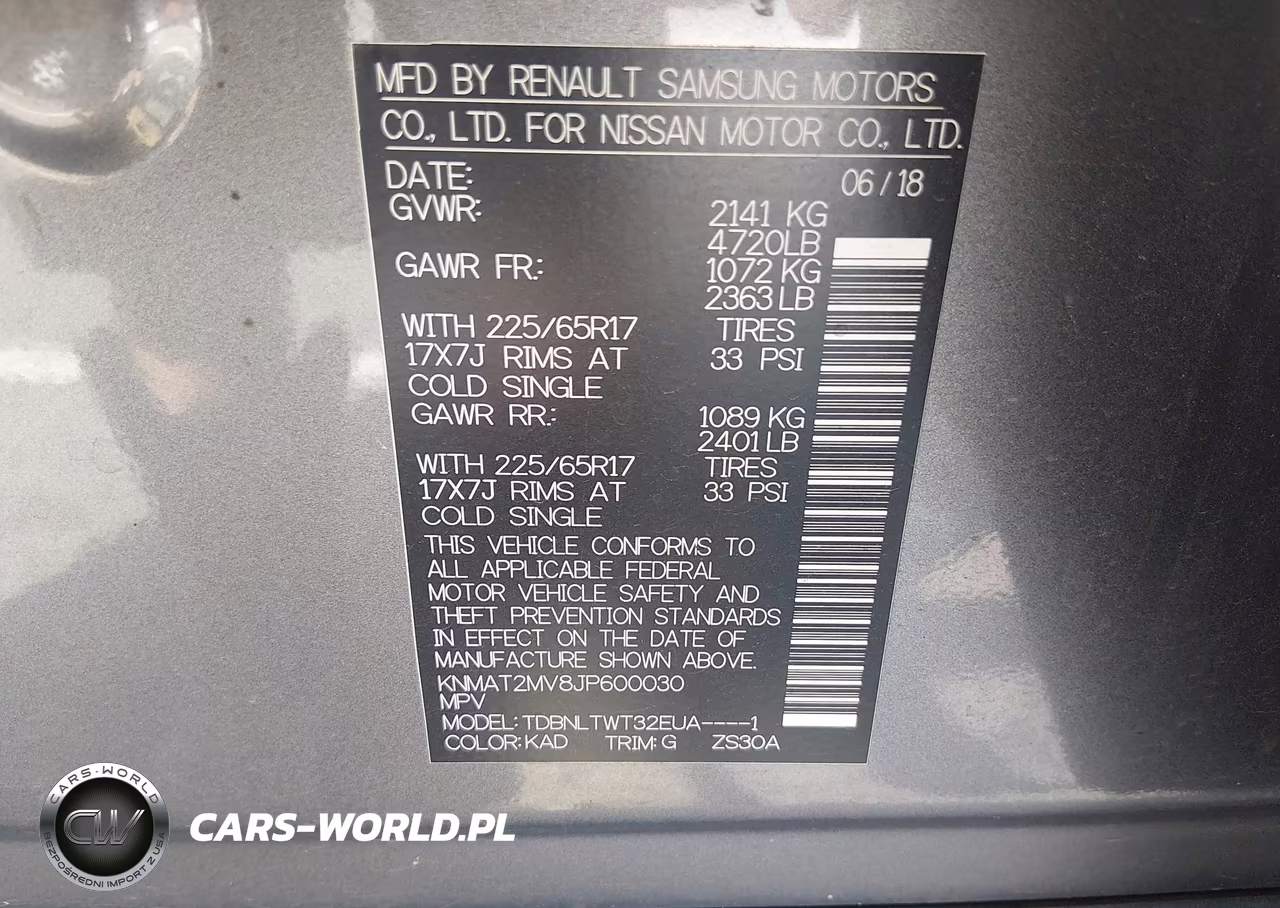 2018 Nissan Rogue Sv VIN:KNMAT2MV8JP600030 - 9