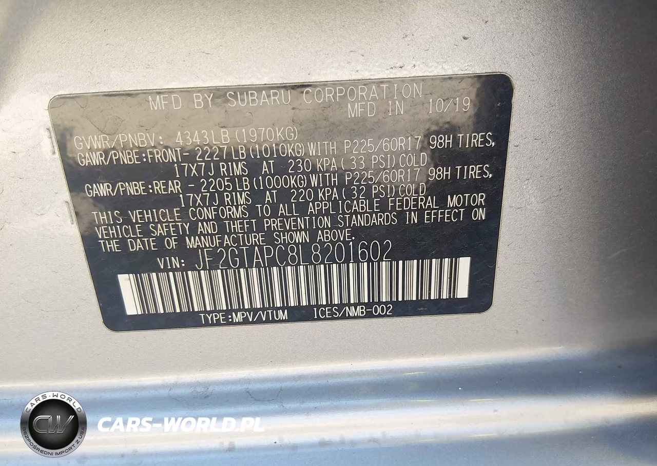 2020 Subaru Crosstrek Premium VIN:JF2GTAPC8L8201602 - 9