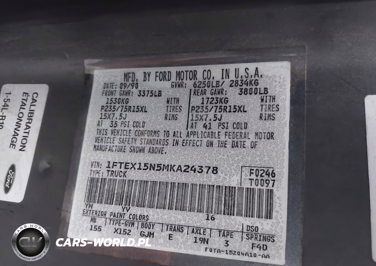 1991 Ford F150 VIN:1FTEX15N5MKA24378 - 9