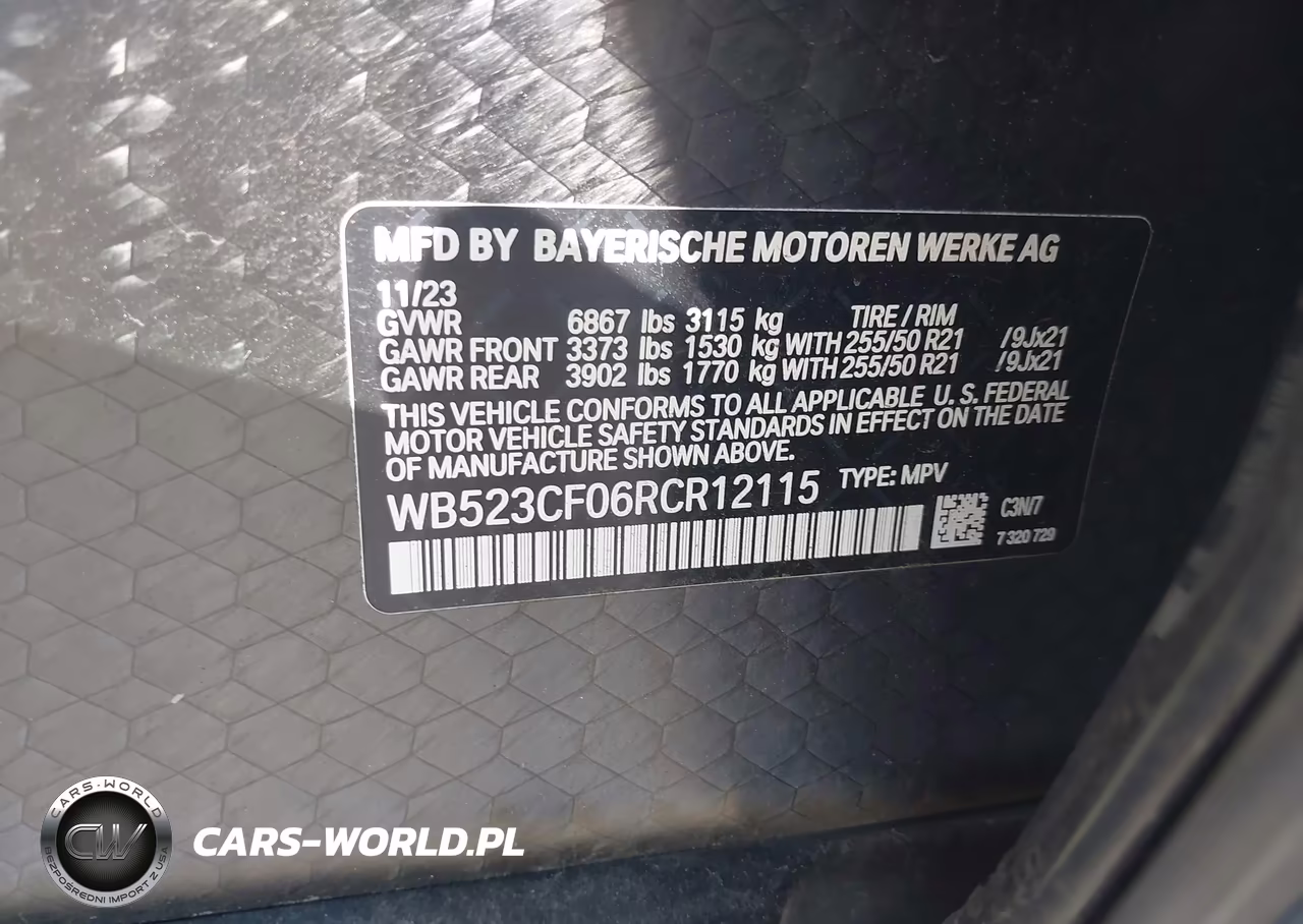 2024 BMW Ix xDrive50 VIN:WB523CF06RCR12115 - 9