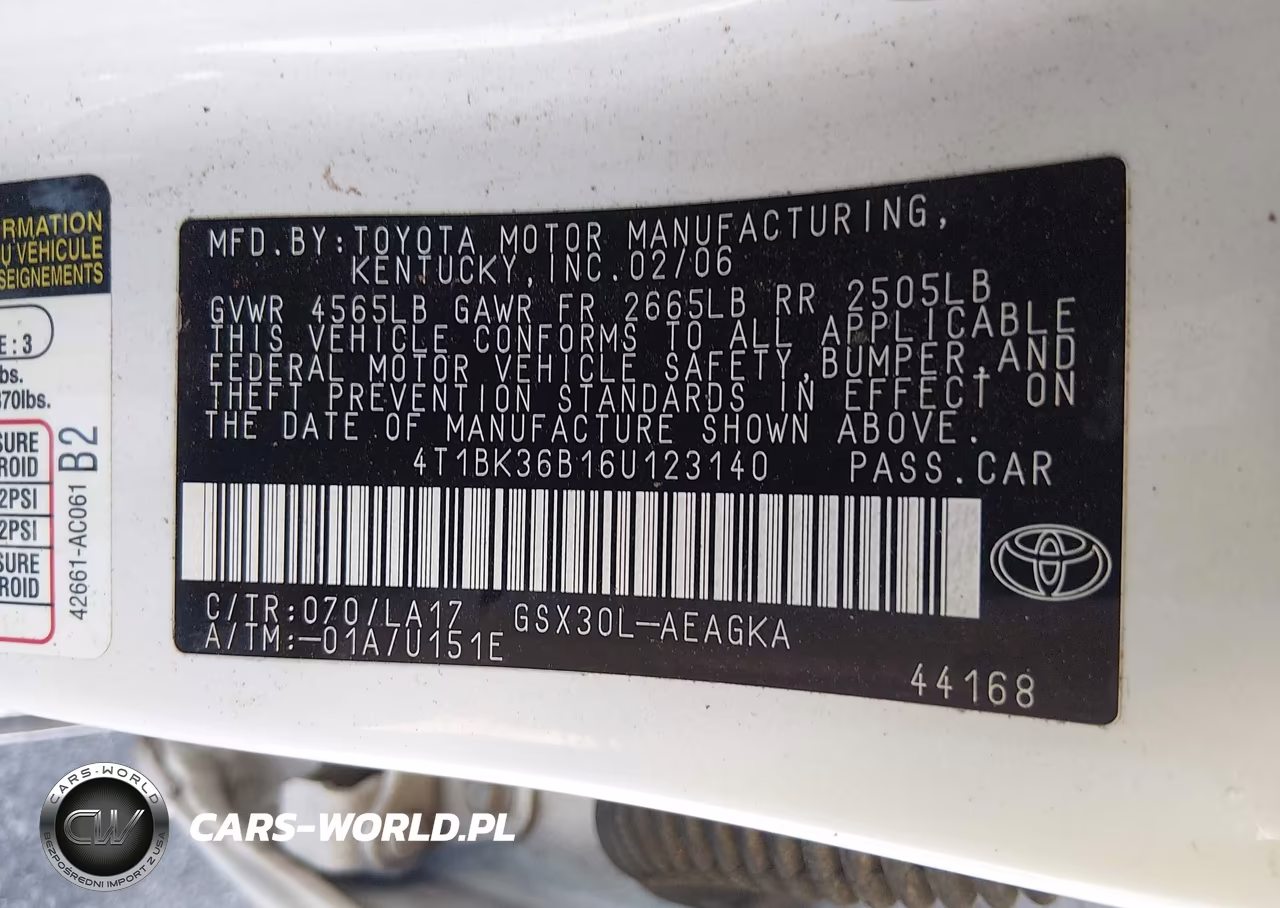 2006 Toyota Avalon Xls VIN:4T1BK36B16U123140 - 9