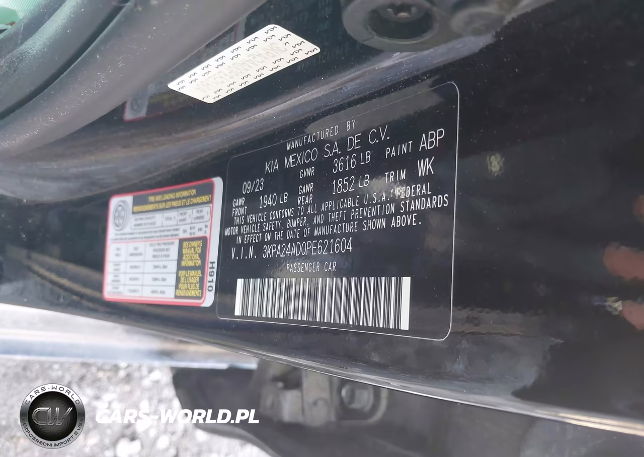 2023 Kia Rio S VIN:3KPA24AD0PE621604 - 9