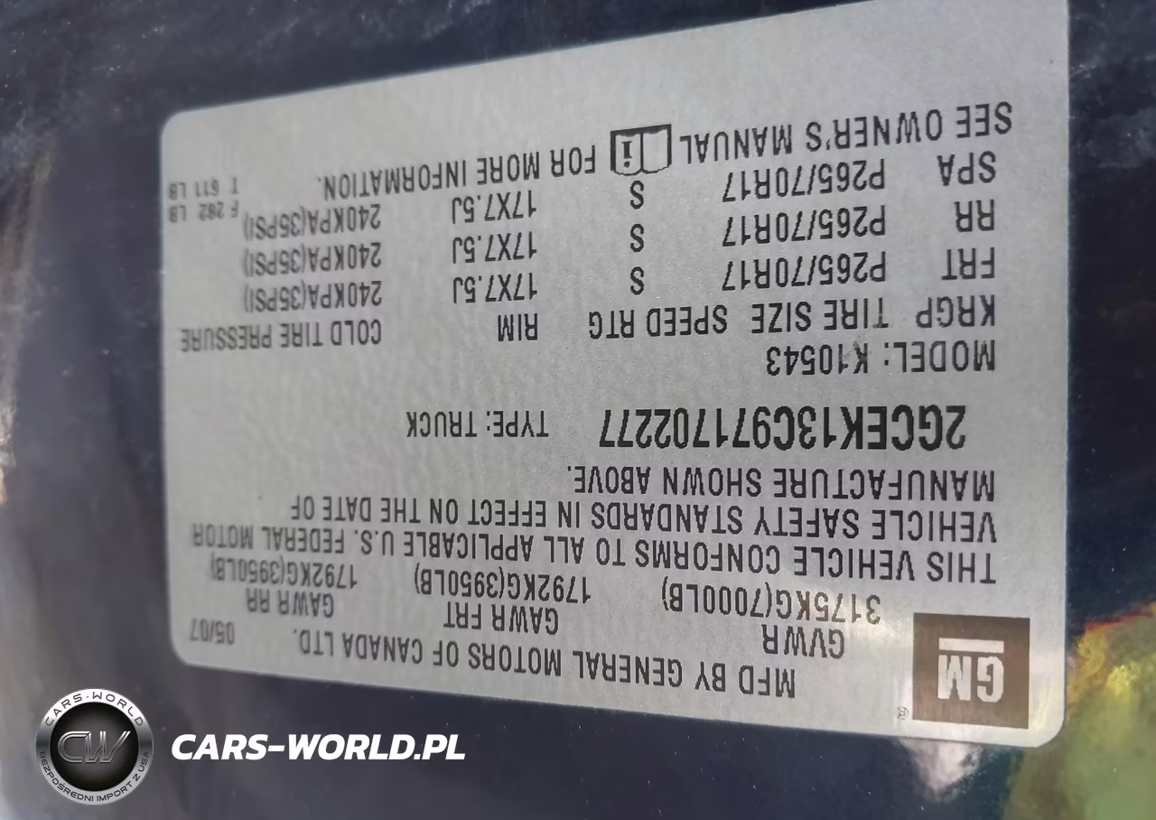 2007 Chevrolet Silverado 1500 Lt1 VIN:2GCEK13C971702277 - 9