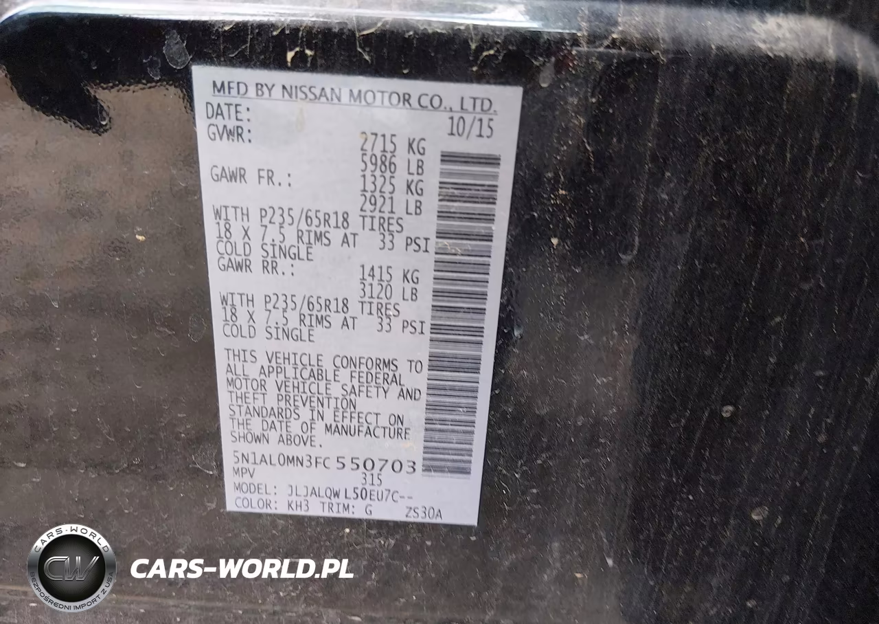 2015 Infiniti Qx60 VIN:5N1AL0MN3FC550703 - 9