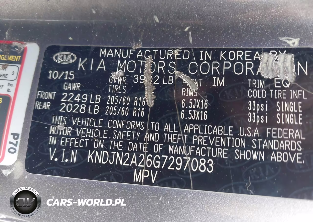 2016 Kia Soul VIN:KNDJN2A26G7297083 - 9