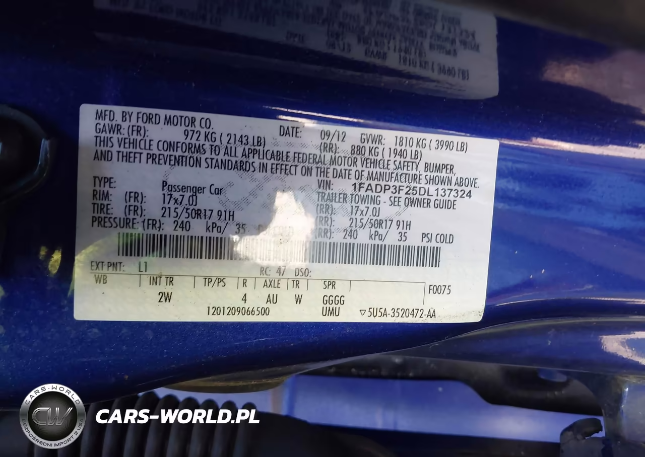 2013 Ford Focus Se VIN:1FADP3F25DL137324 - 9
