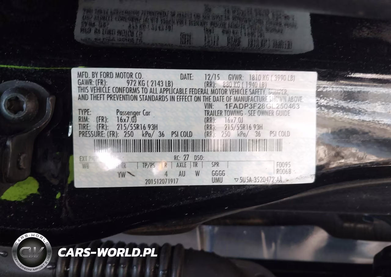 2016 Ford Focus Se VIN:1FADP3F28GL250463 - 9