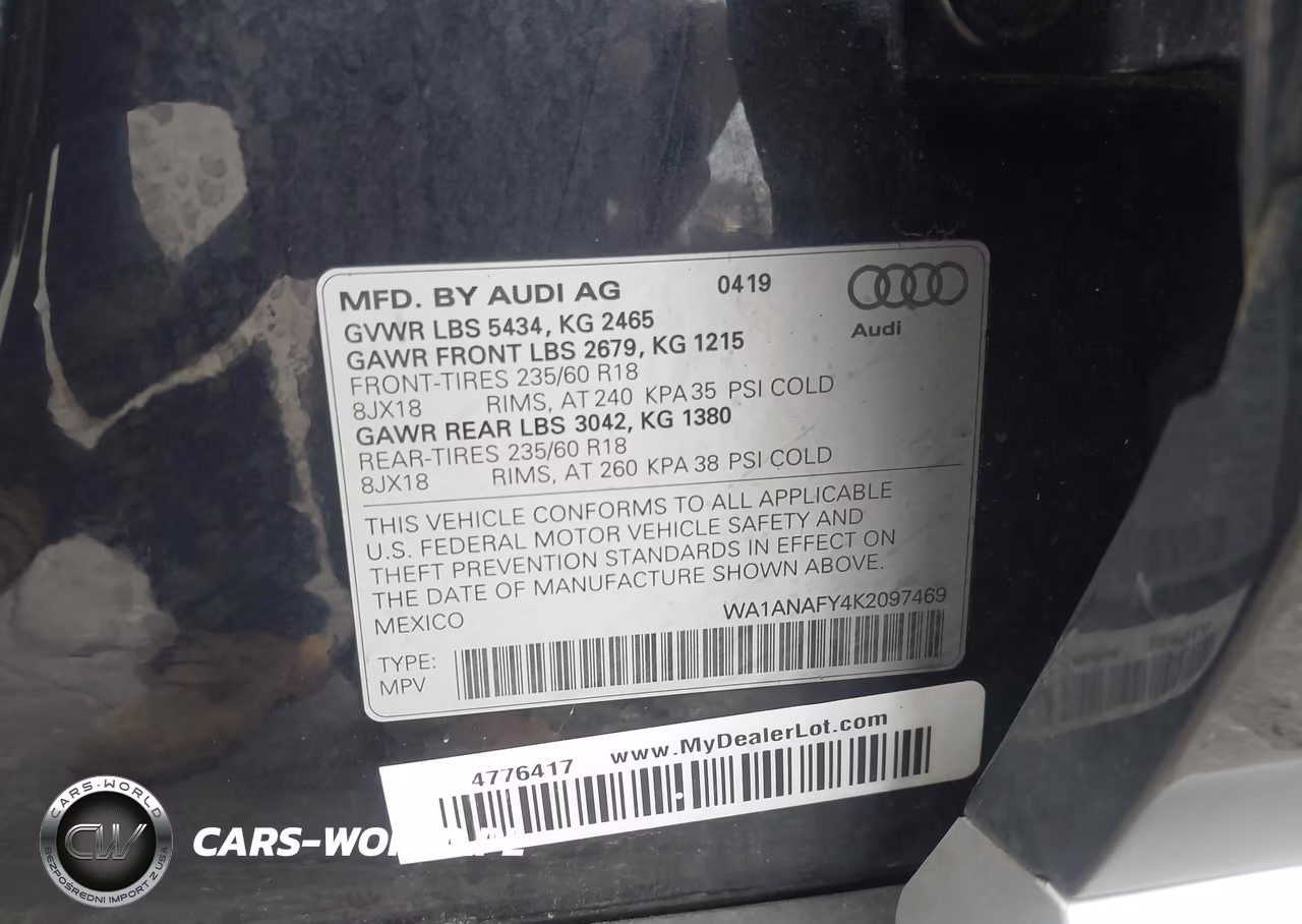 2019 Audi Q5 45 Premium VIN:WA1ANAFY4K2097469 - 9