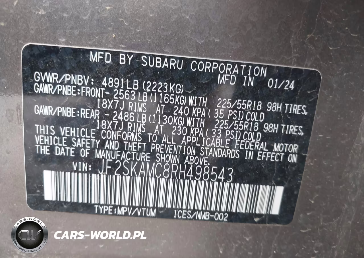 2024 Subaru Forester Touring VIN:JF2SKAMC8RH498543 - 9